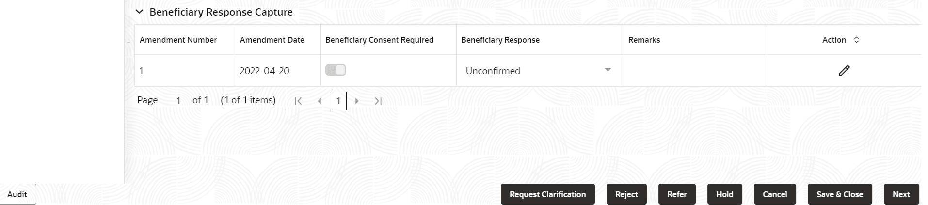 Description of debeneficiaryresponsecapture.png follows