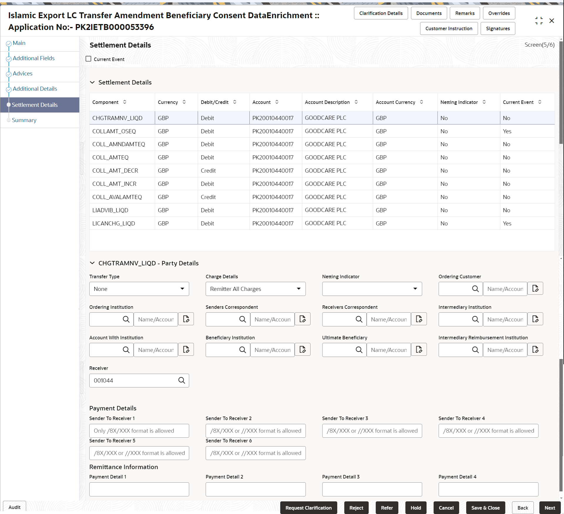 Description of desettlementdetails.png follows