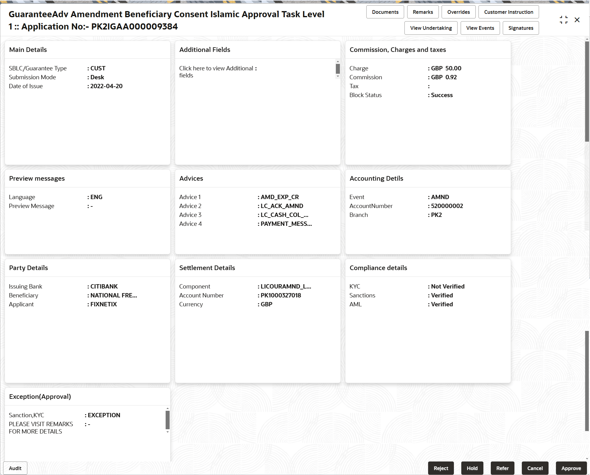Description of approvalsummary.png follows