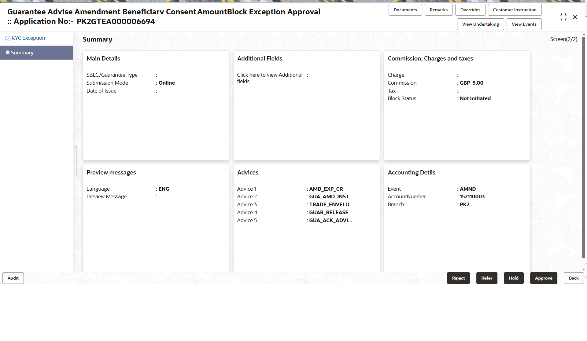 Description of amountblockexceptionexceptionsummary.png follows Description of amountblockexceptionexceptionsummary.png follows