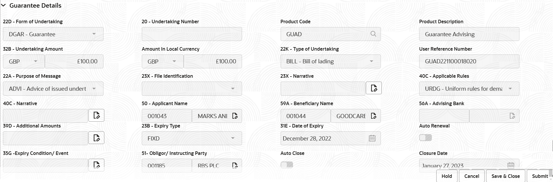 Description of registrationguaranteedetails.png follows Description of registrationguaranteedetails.png follows