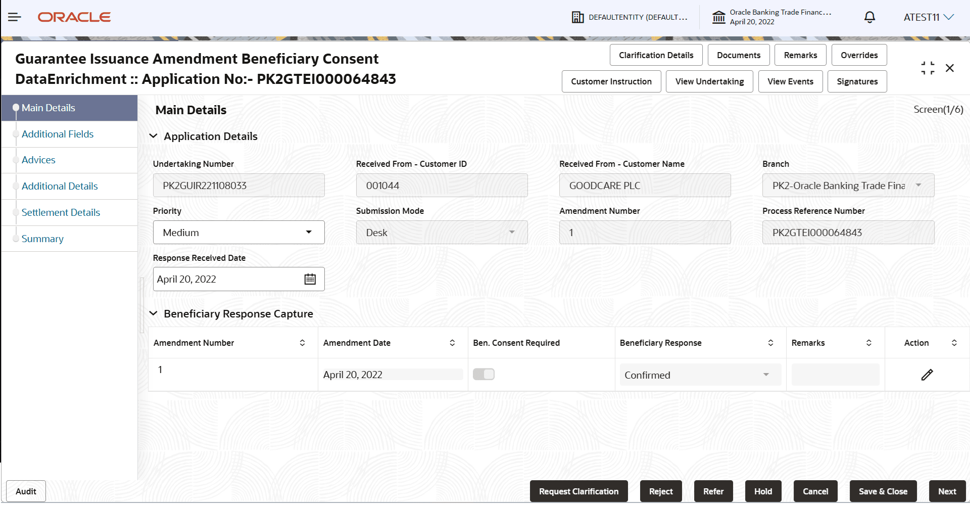 Data Enrichment - Main Details Data Enrichment - Main Details