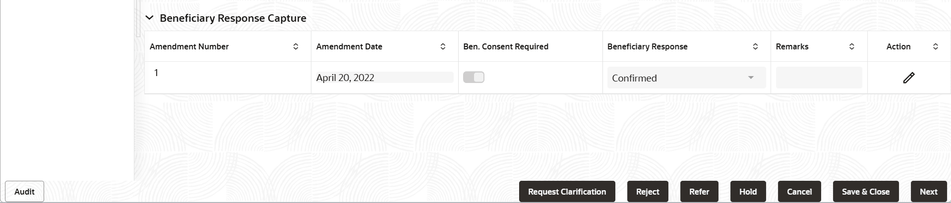 Beneficiary Response Capture Beneficiary Response Capture