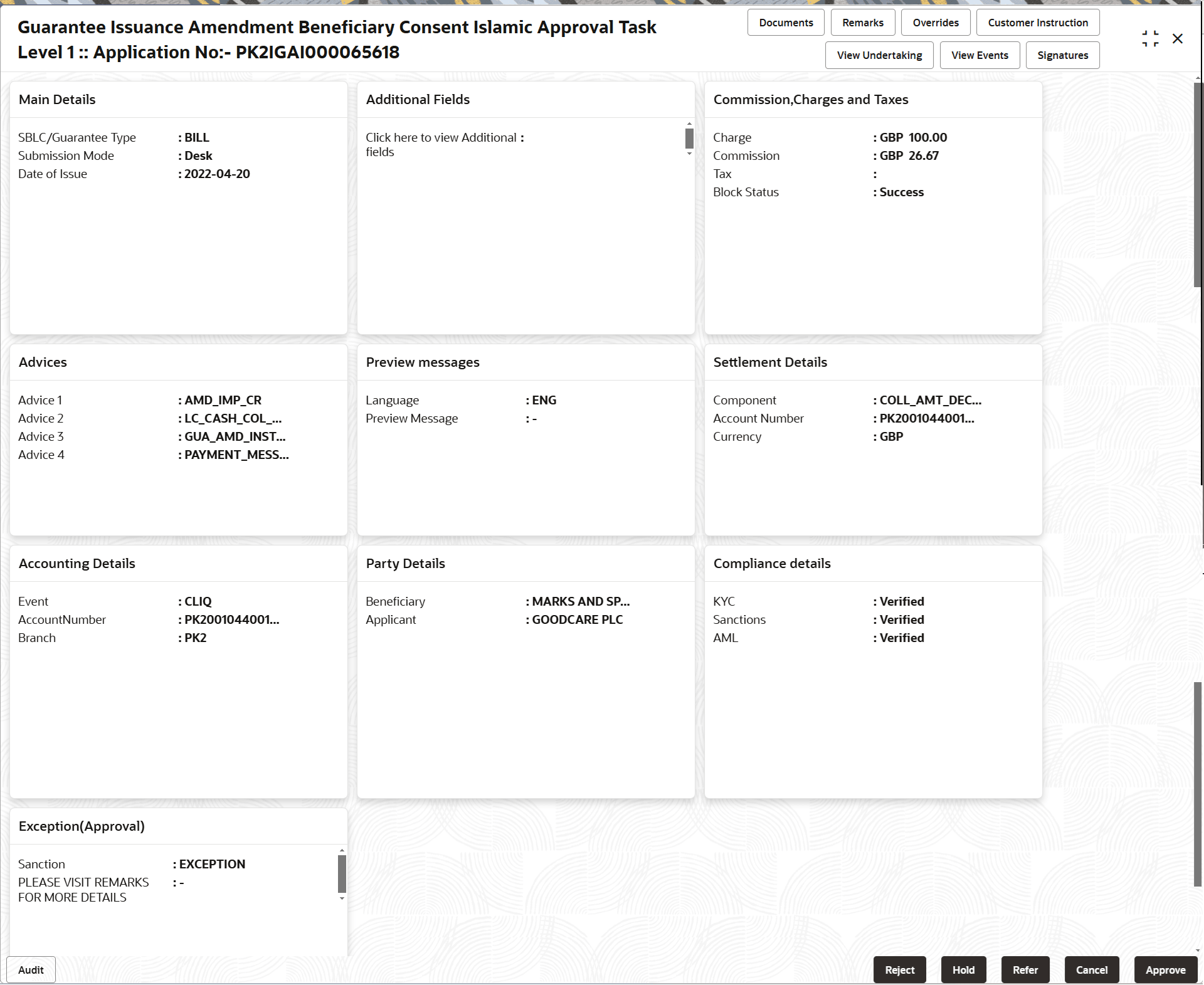 Description of approvalsummary.png follows