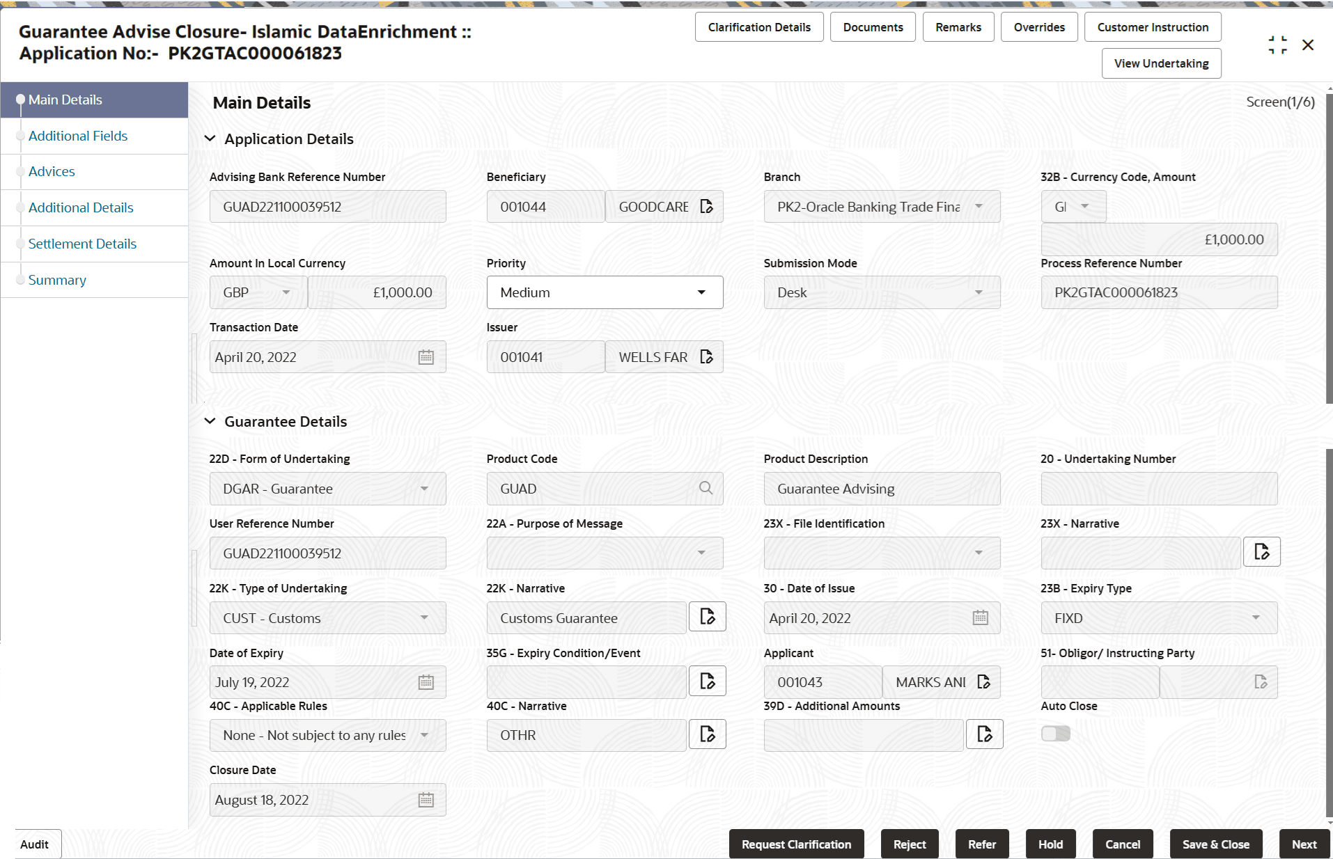 Description of demainapplicationdetails.png follows Description of demainapplicationdetails.png follows