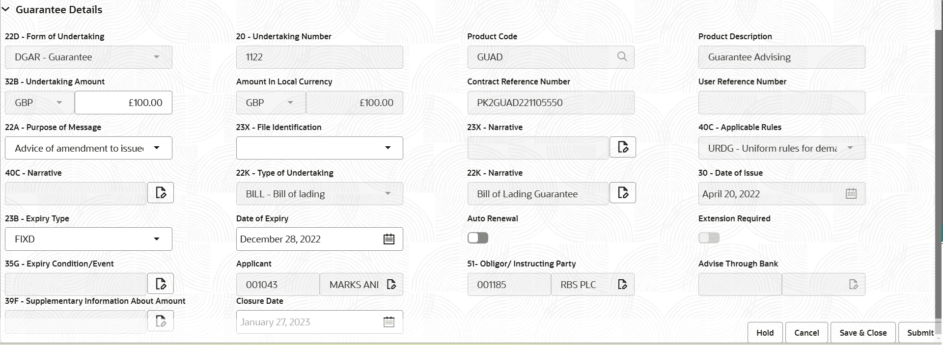 Description of registrationguaranteedetails.png follows Description of registrationguaranteedetails.png follows