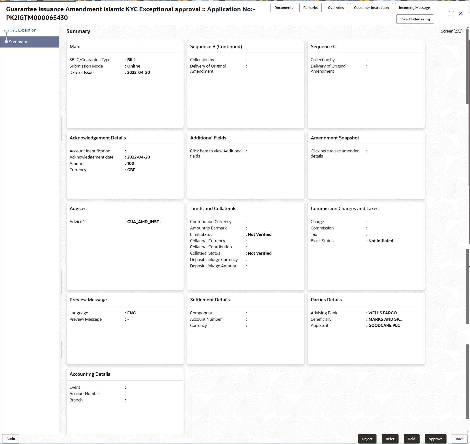 Description of kycexceptionalapprovalsummary.png follows Description of kycexceptionalapprovalsummary.png follows