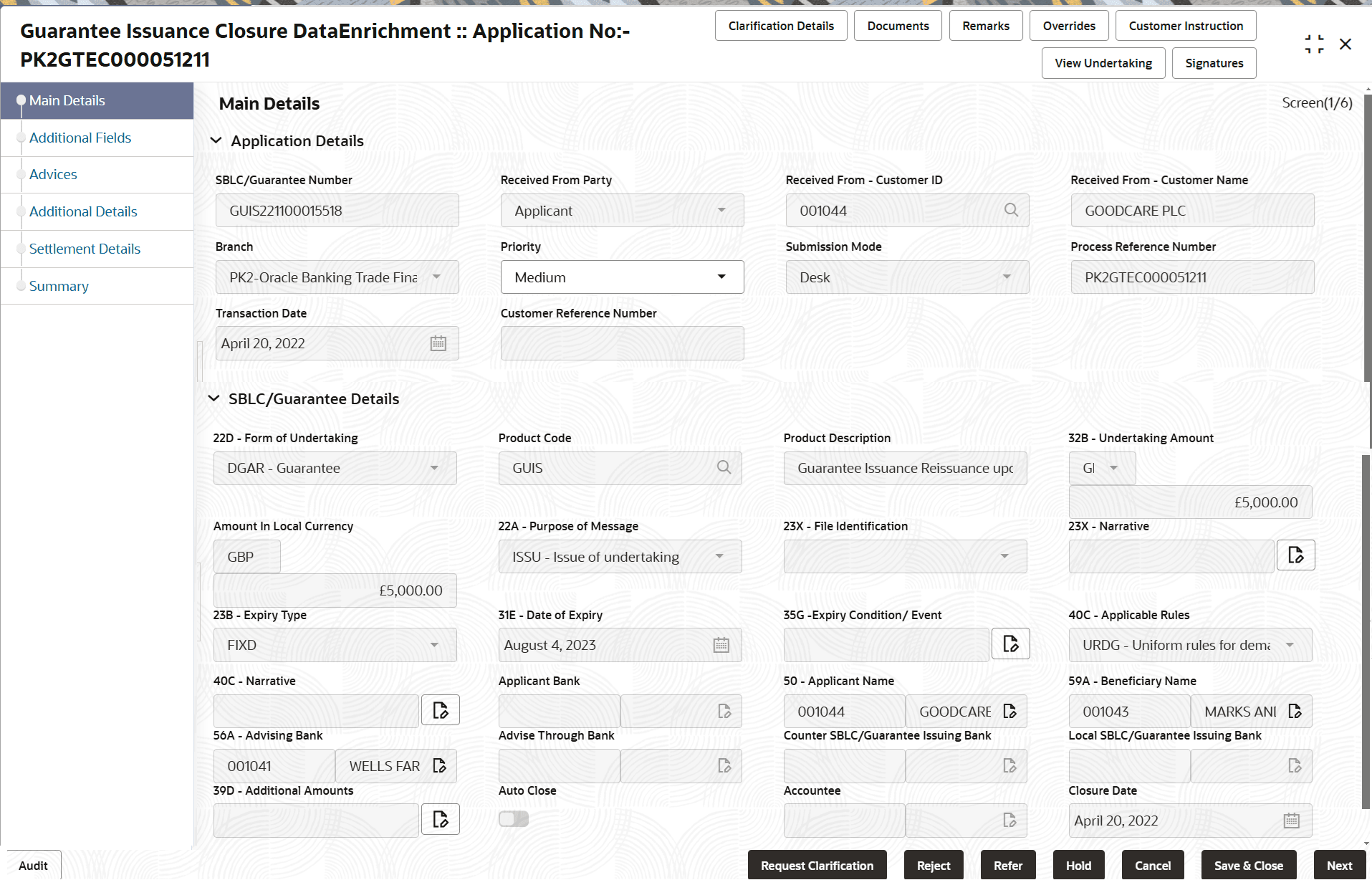 Description of demainapplicationdetails.png follows Description of demainapplicationdetails.png follows