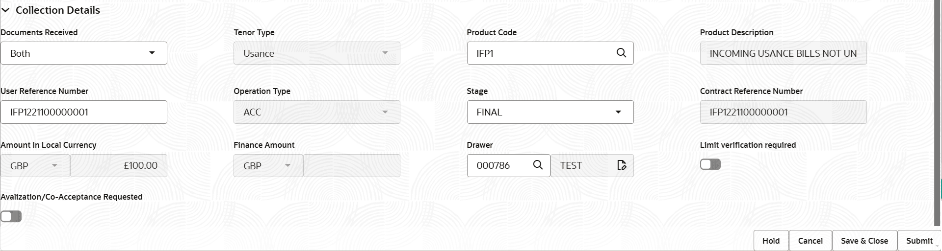 Description of registrationcollectiondetails.png follows Description of registrationcollectiondetails.png follows