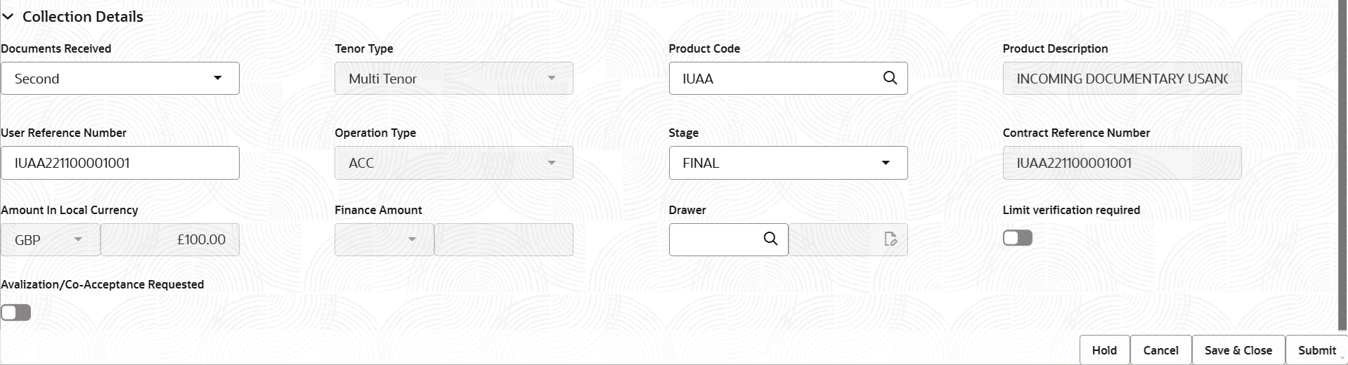 Description of registrationcollectiondetails.png follows