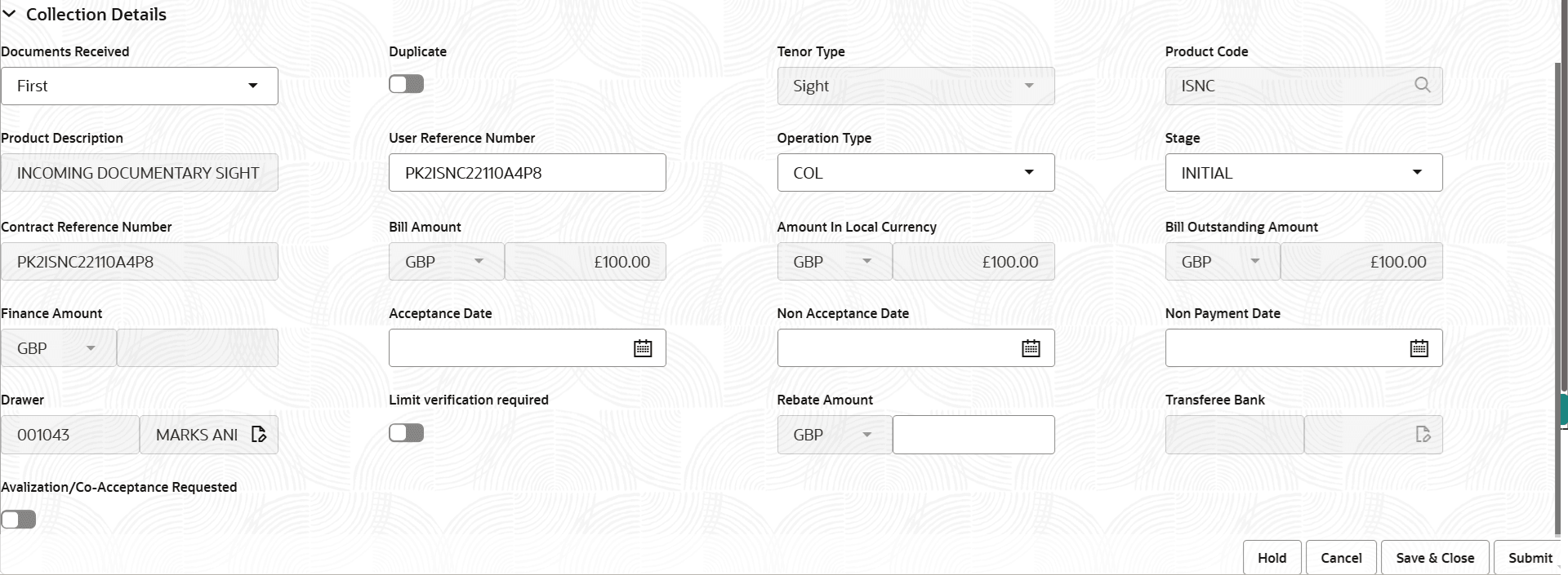 Description of registrationcollectiondetails.png follows Description of registrationcollectiondetails.png follows