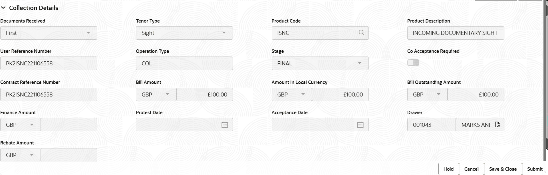 Description of registrationcollectiondetails.png follows Description of registrationcollectiondetails.png follows