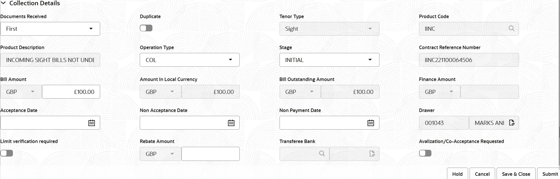 Description of registrationcollectiondetails.png follows Description of registrationcollectiondetails.png follows