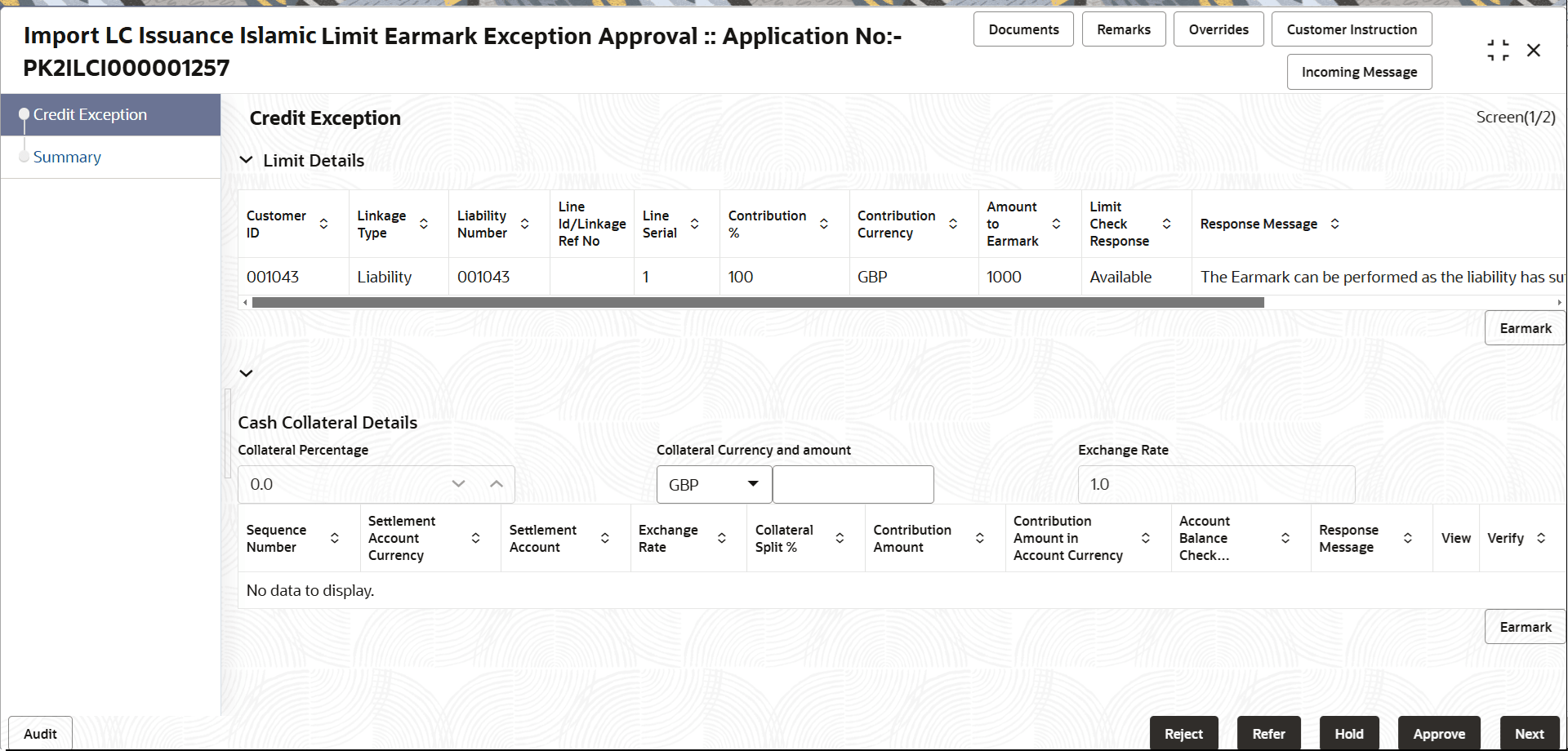 Description of limitearmarkexception-1.png follows Description of limitearmarkexception-1.png follows