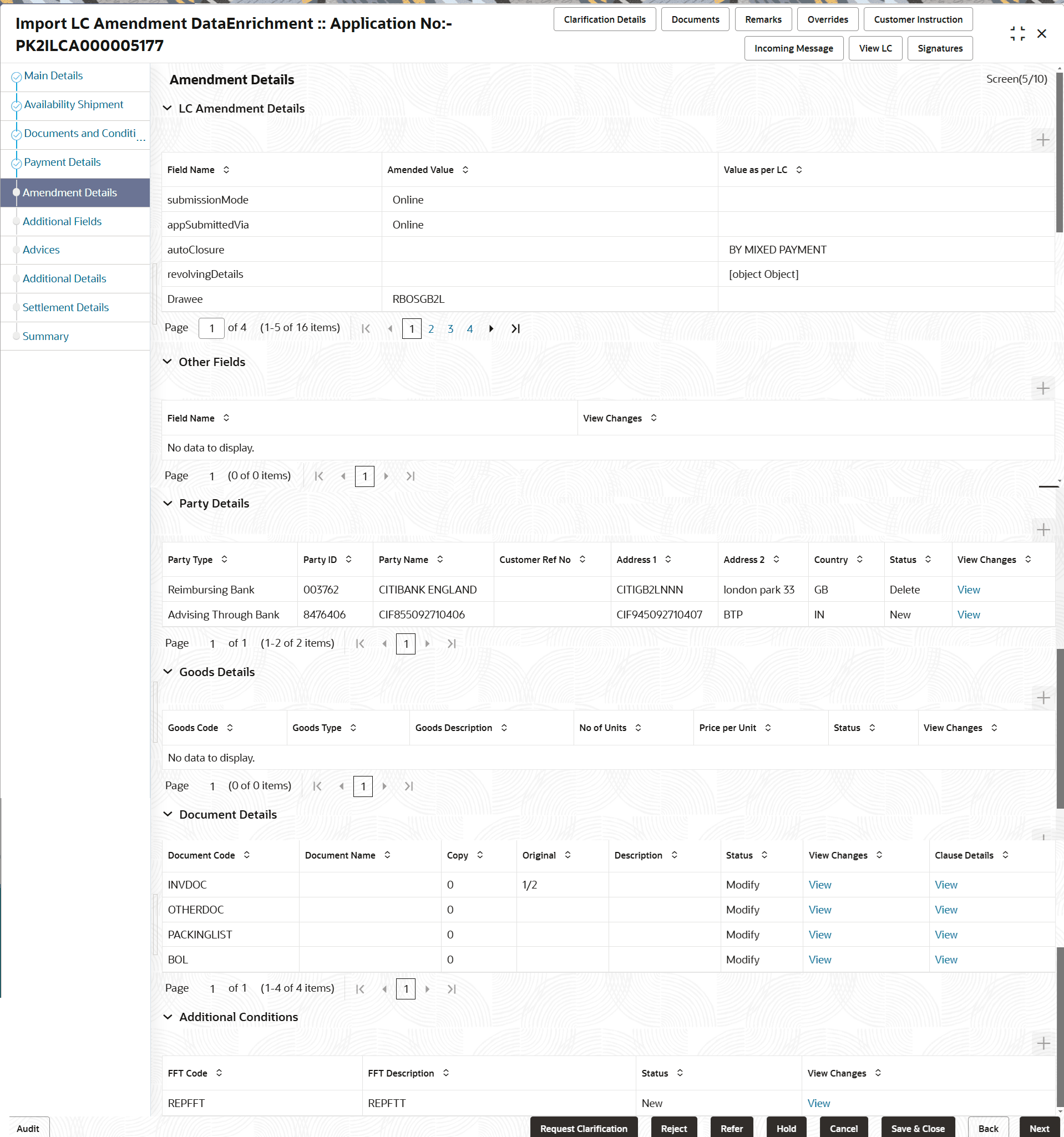 Description of deamendmentdetails.png follows Description of deamendmentdetails.png follows