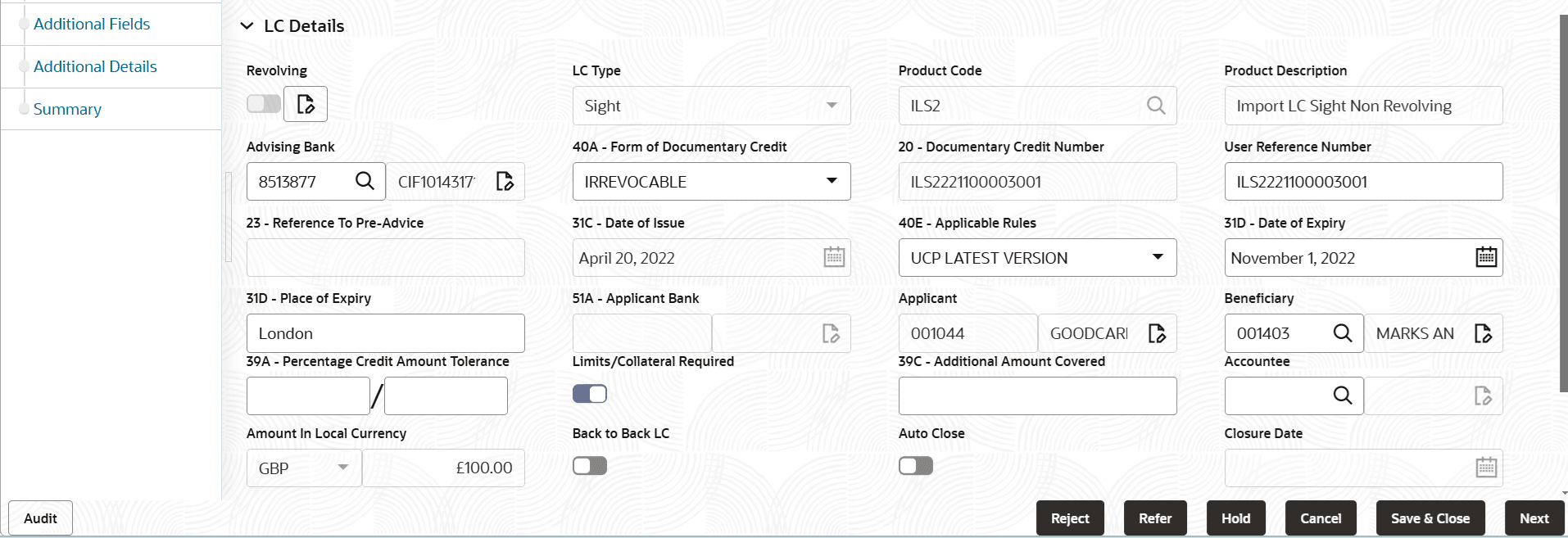 Description of scrutinymainlcdetails.png follows