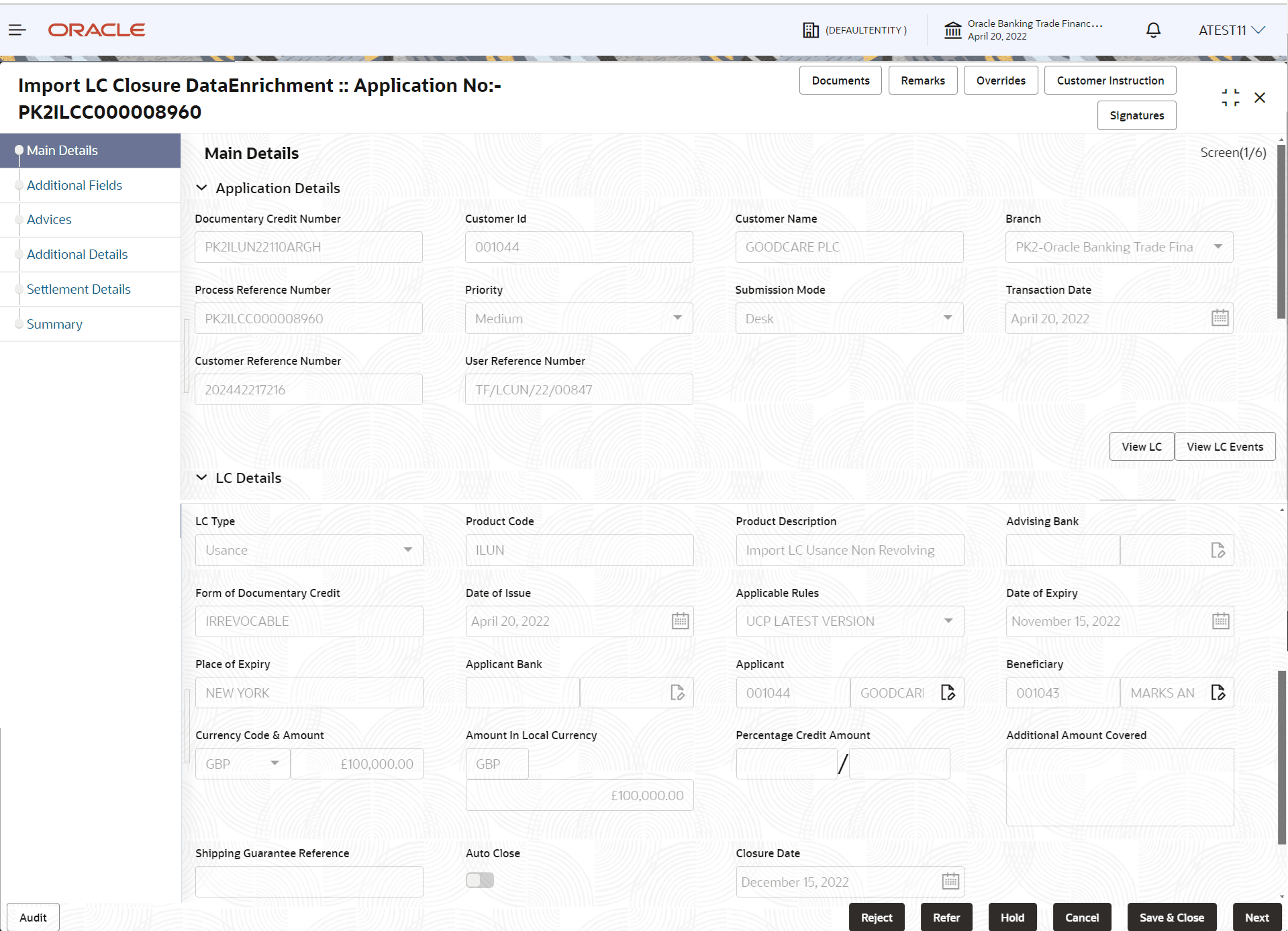 Description of demainapplicationdetails.png follows Description of demainapplicationdetails.png follows