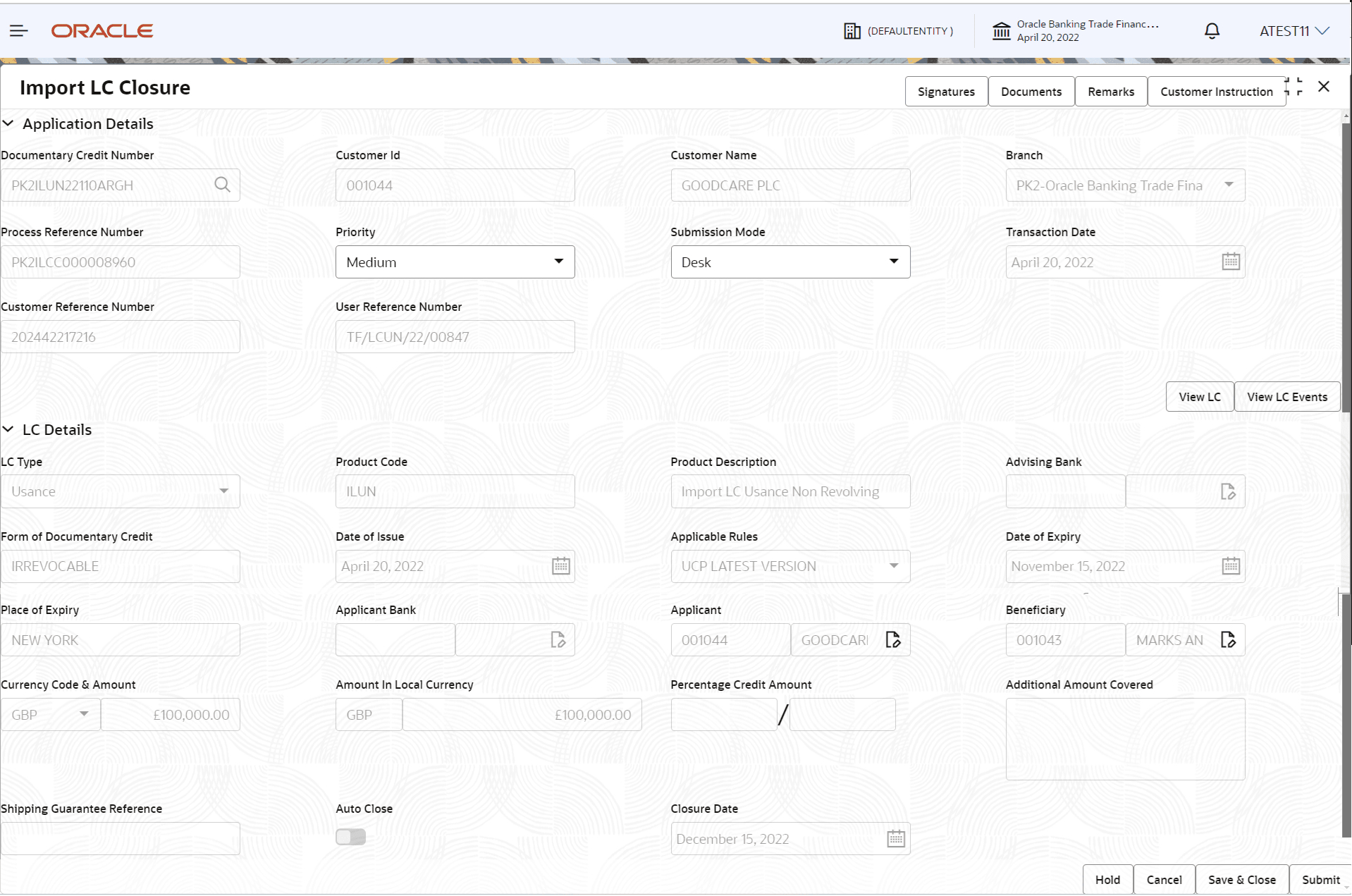 Description of registrationapplicationdetails.png follows Description of registrationapplicationdetails.png follows