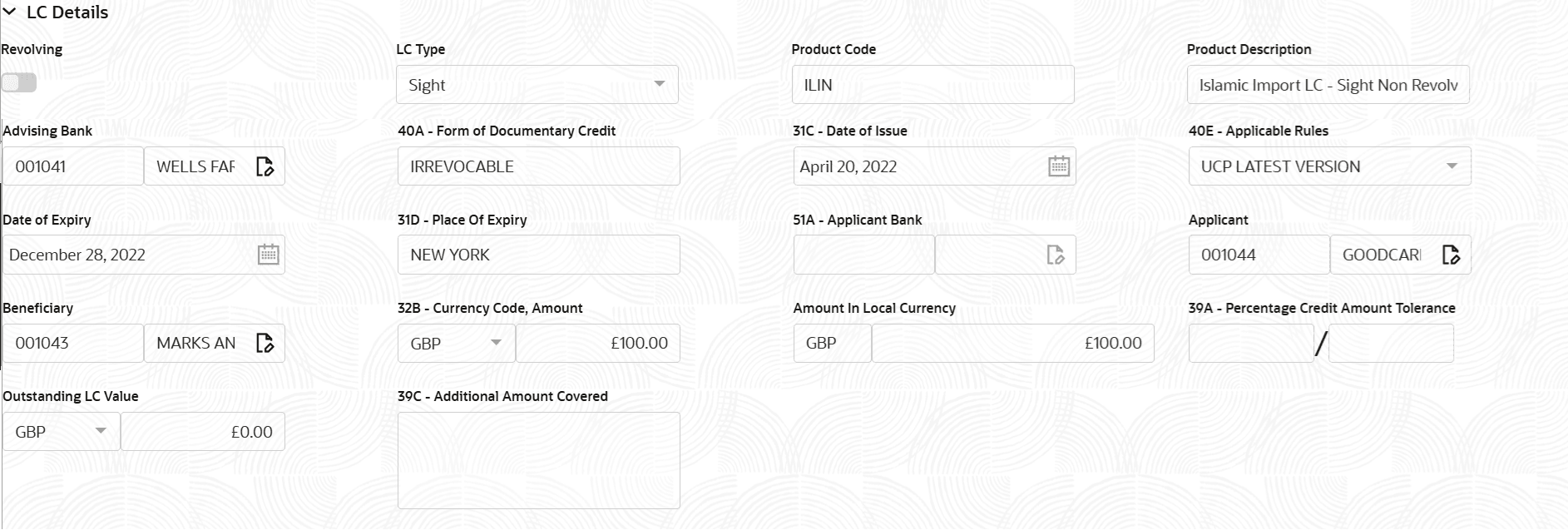 Description of registrationlcdetails.png follows Description of registrationlcdetails.png follows