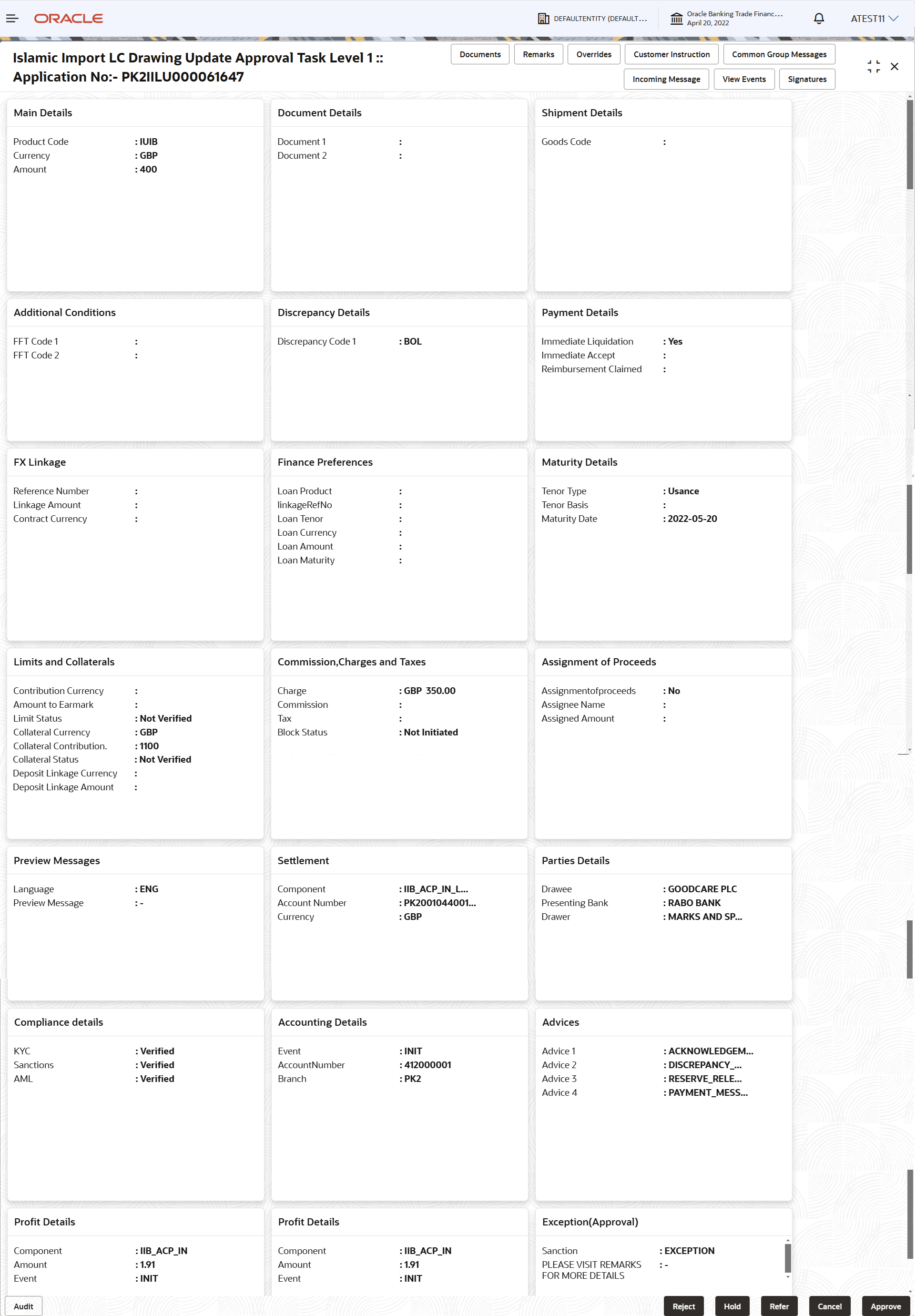 Description of approvalsummary.png follows