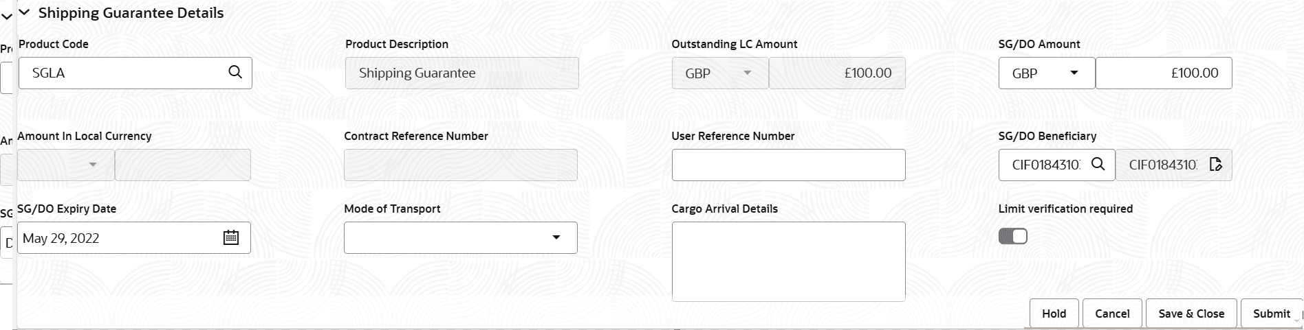 Description of registrationshippingguaranteedetails.png follows Description of registrationshippingguaranteedetails.png follows