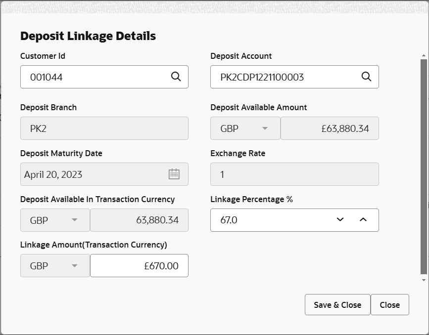 Description of dedepositlinkagedetails1.png follows Description of dedepositlinkagedetails1.png follows