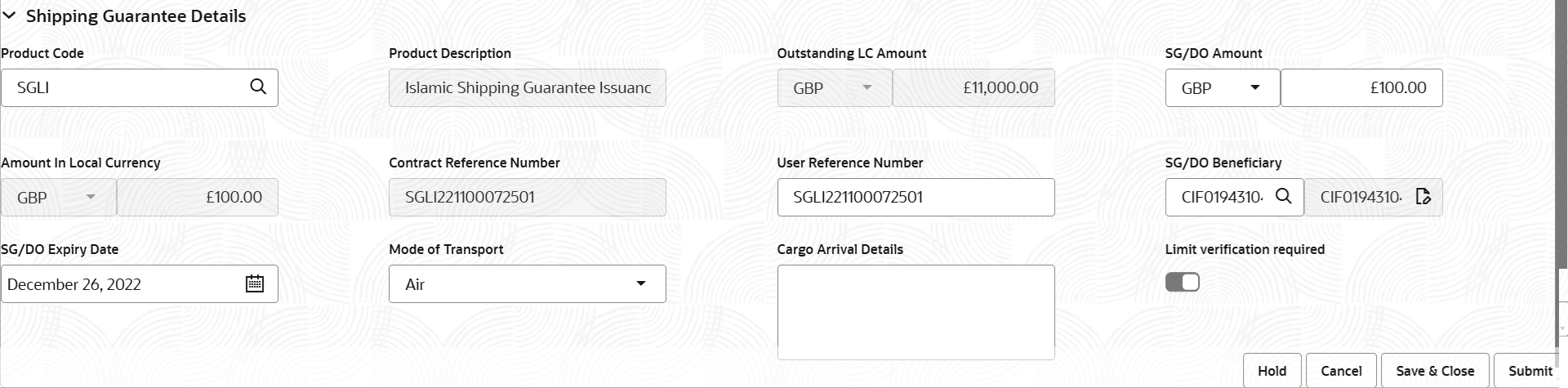 Description of registrationshippingguaranteedetails.png follows Description of registrationshippingguaranteedetails.png follows