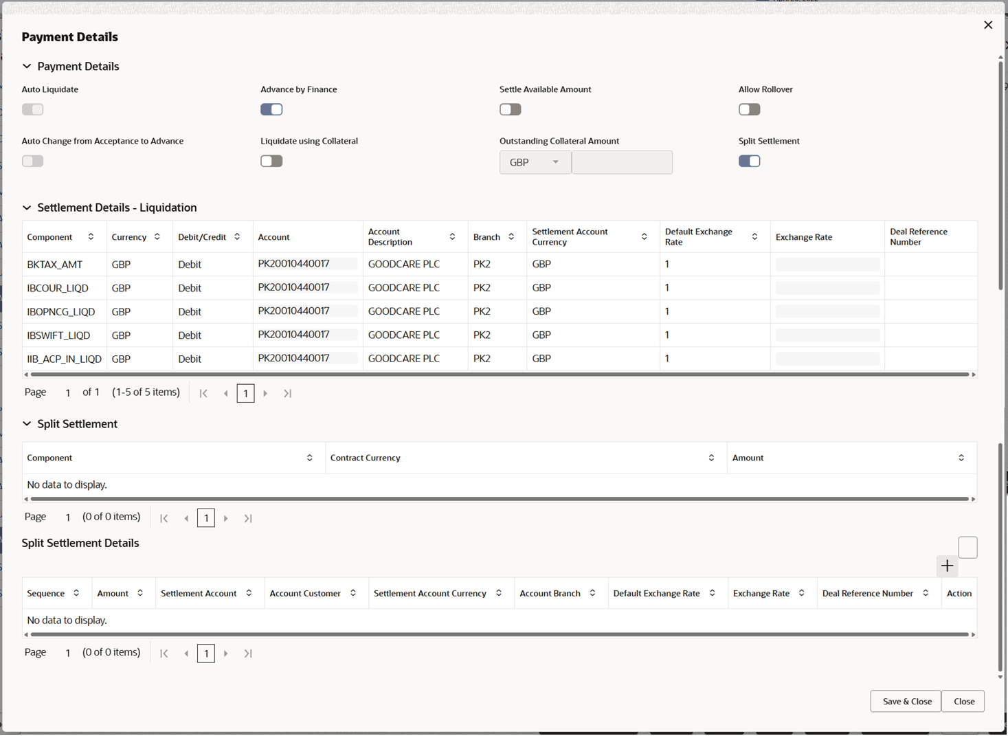 Description of depaymentdetails.png follows