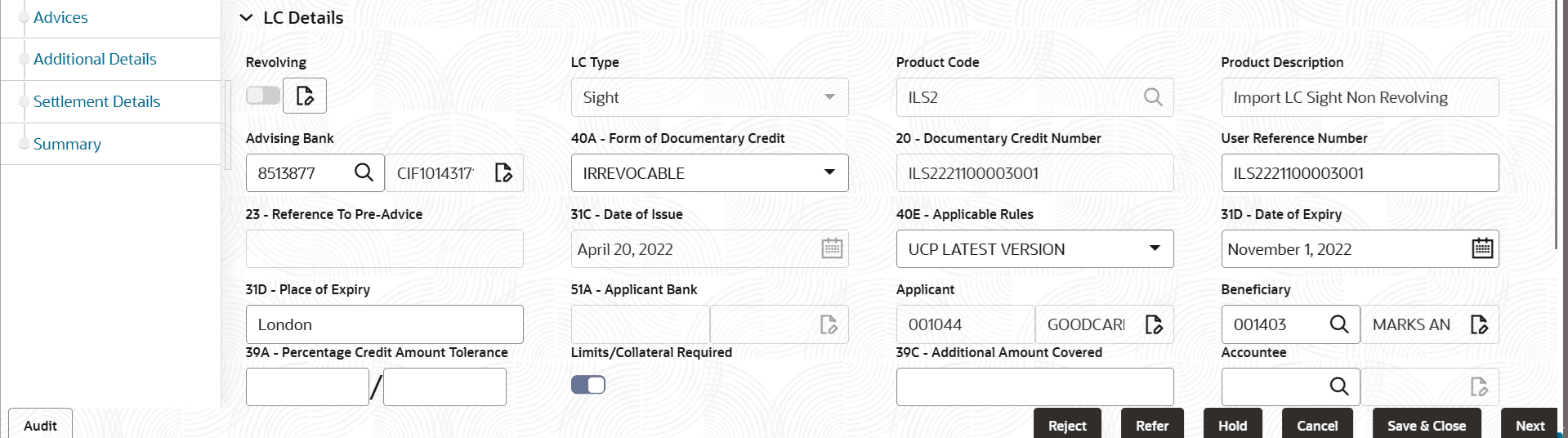 Description of demainlcdetails.png follows