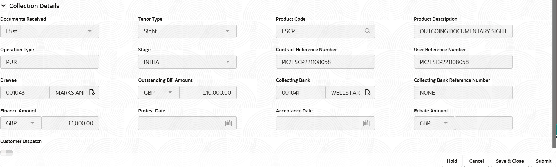 Description of registrationcollectiondetails.png follows