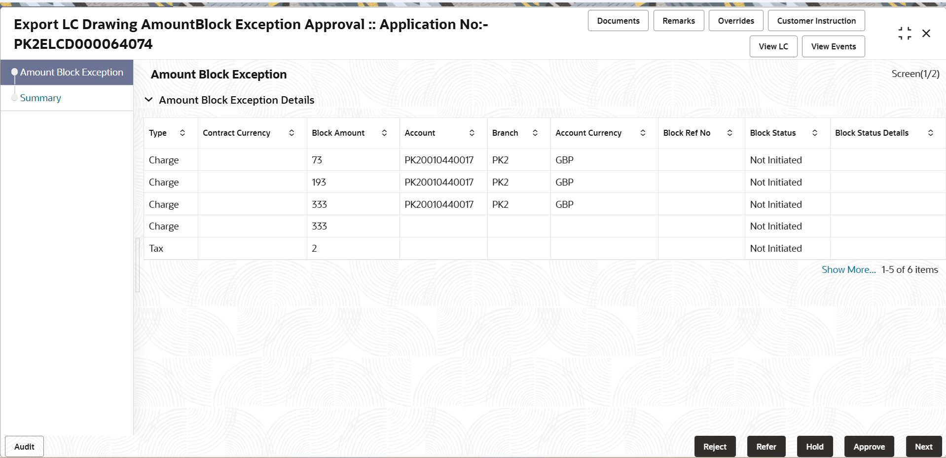 Description of amountblockexception.png follows