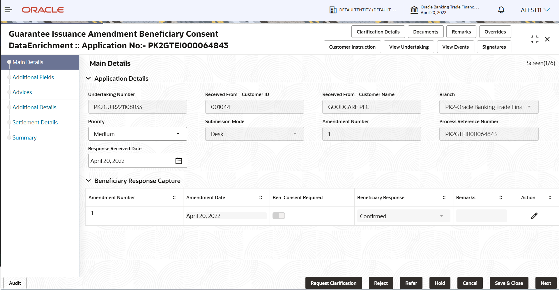 Data Enrichment - Main Details Data Enrichment - Main Details