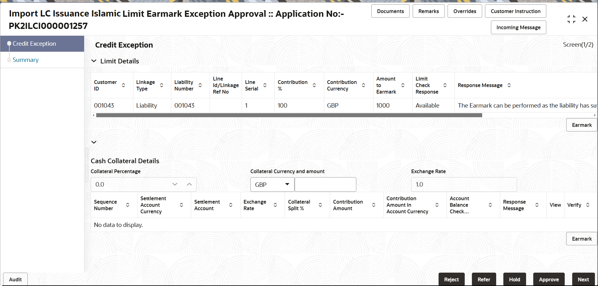 Description of limitearmarkexception-1.png follows Description of limitearmarkexception-1.png follows
