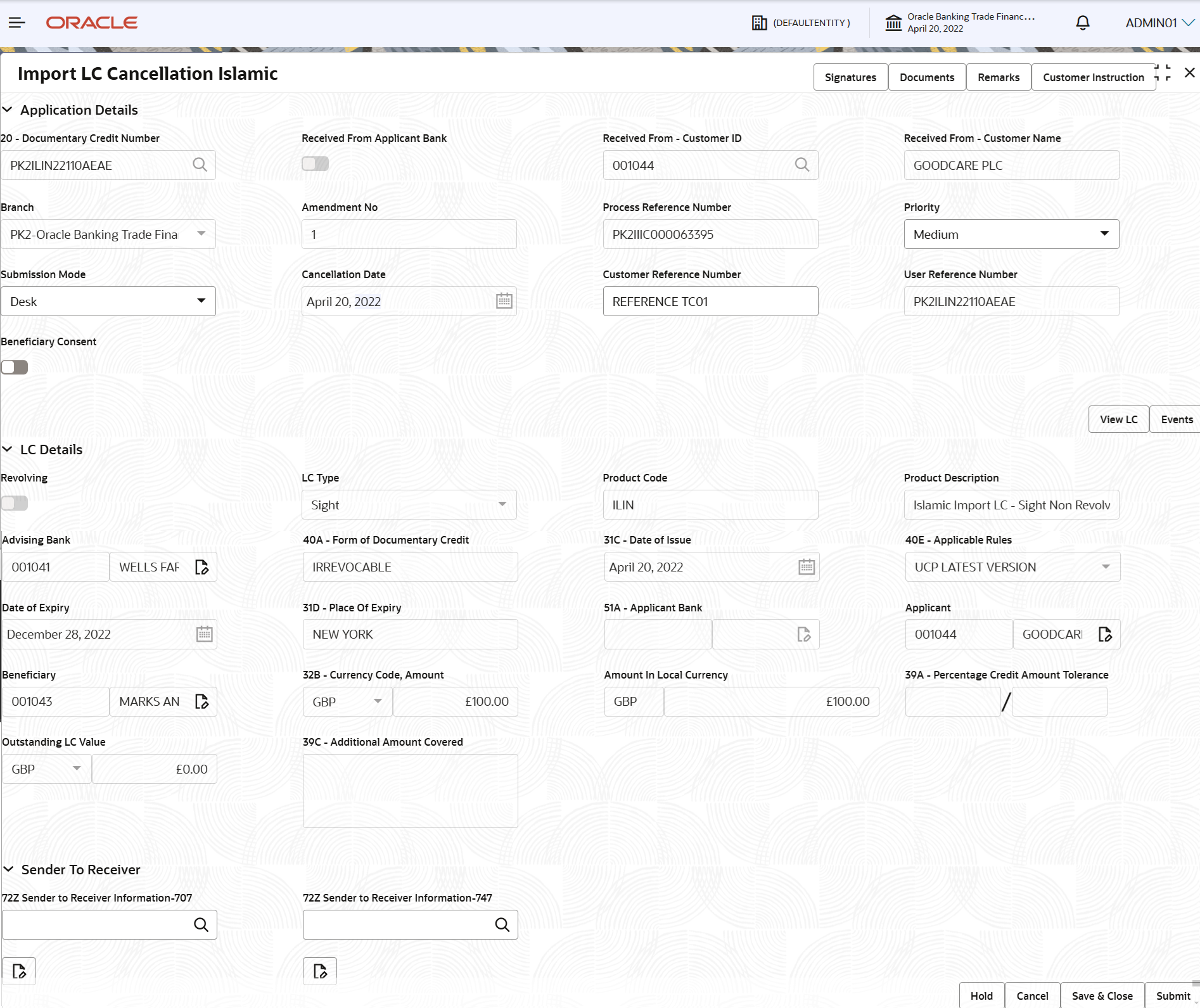 Description of registrationapplicationdetails.png follows Description of registrationapplicationdetails.png follows