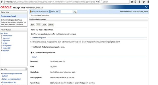 Description of weblogic_server_console_installappassistnt4.png follows