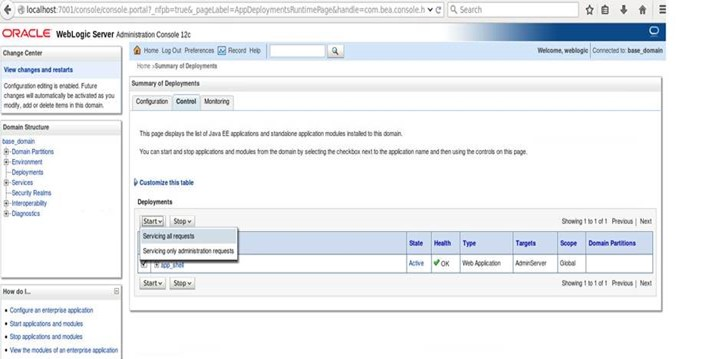 Description of weblogic_server_console_installappassistnt5.png follows