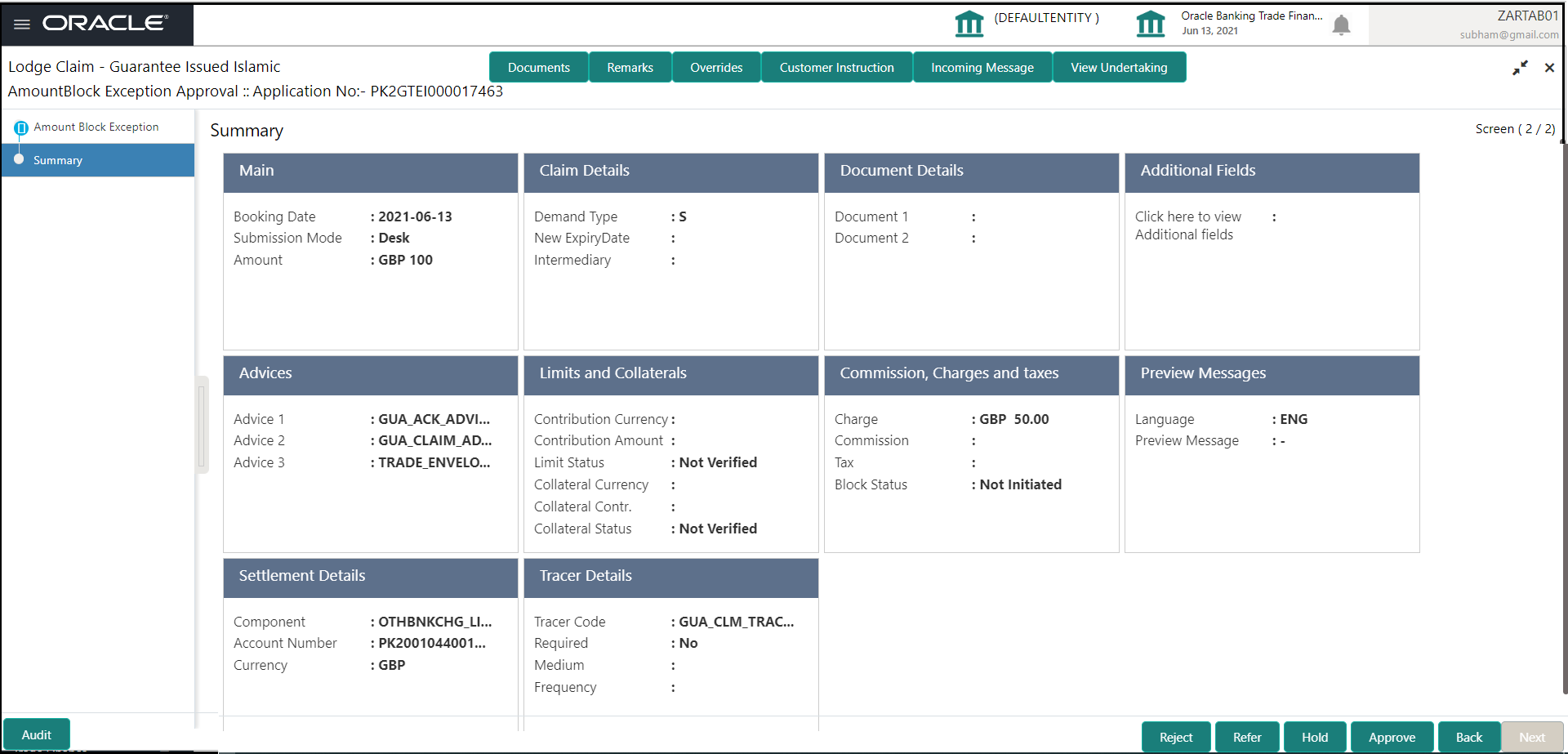 Description of amountblockexceptionsummary.png follows