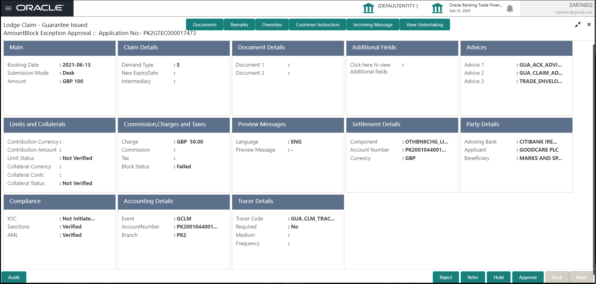 Description of amountblockexceptionsummary.png follows Description of amountblockexceptionsummary.png follows