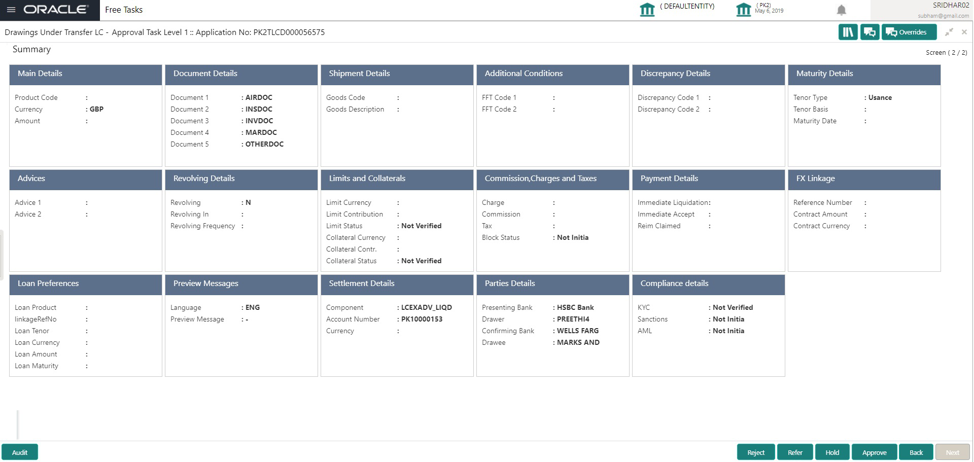 Description of approvalsummary.png follows