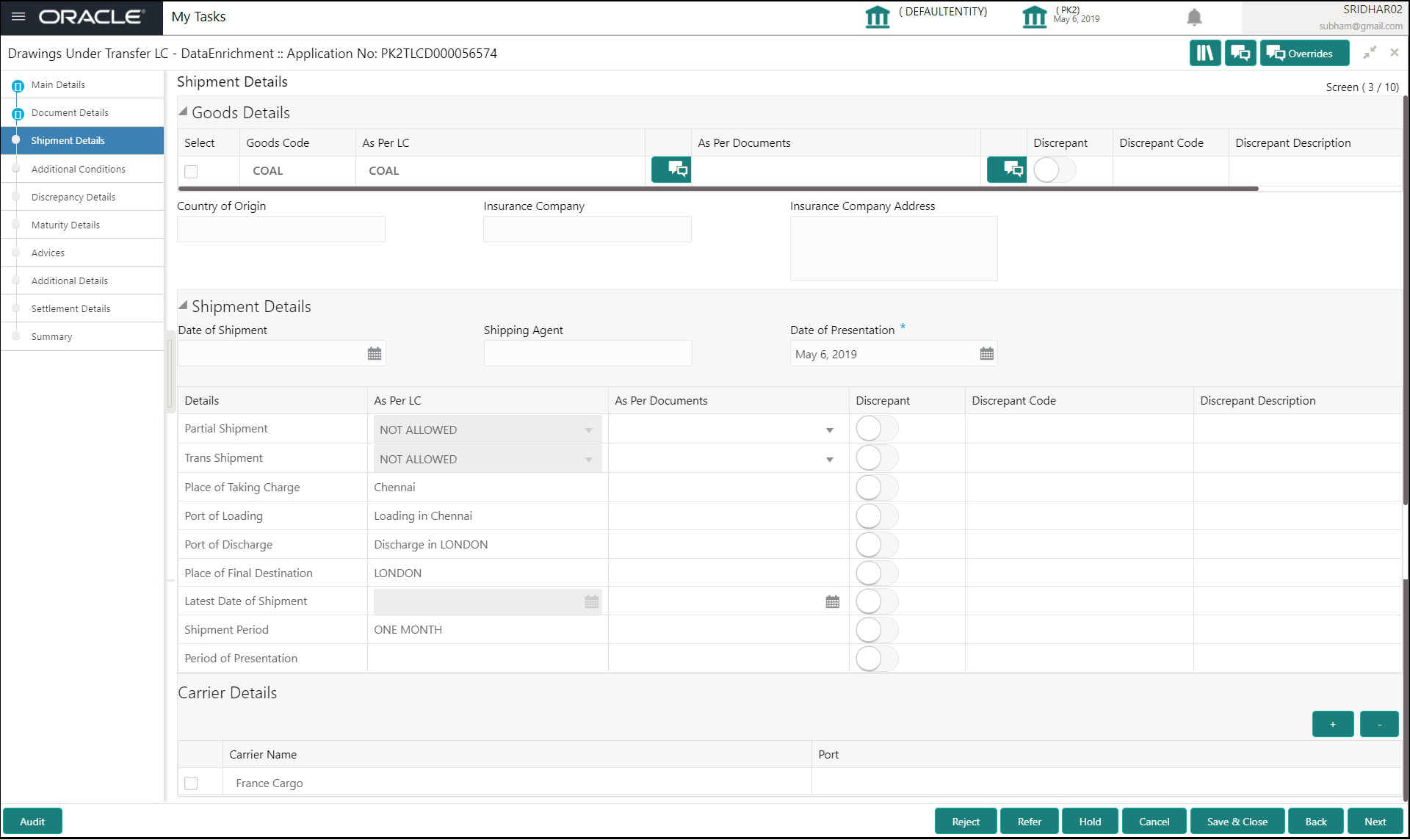Description of deshipmentdetails.png follows Description of deshipmentdetails.png follows