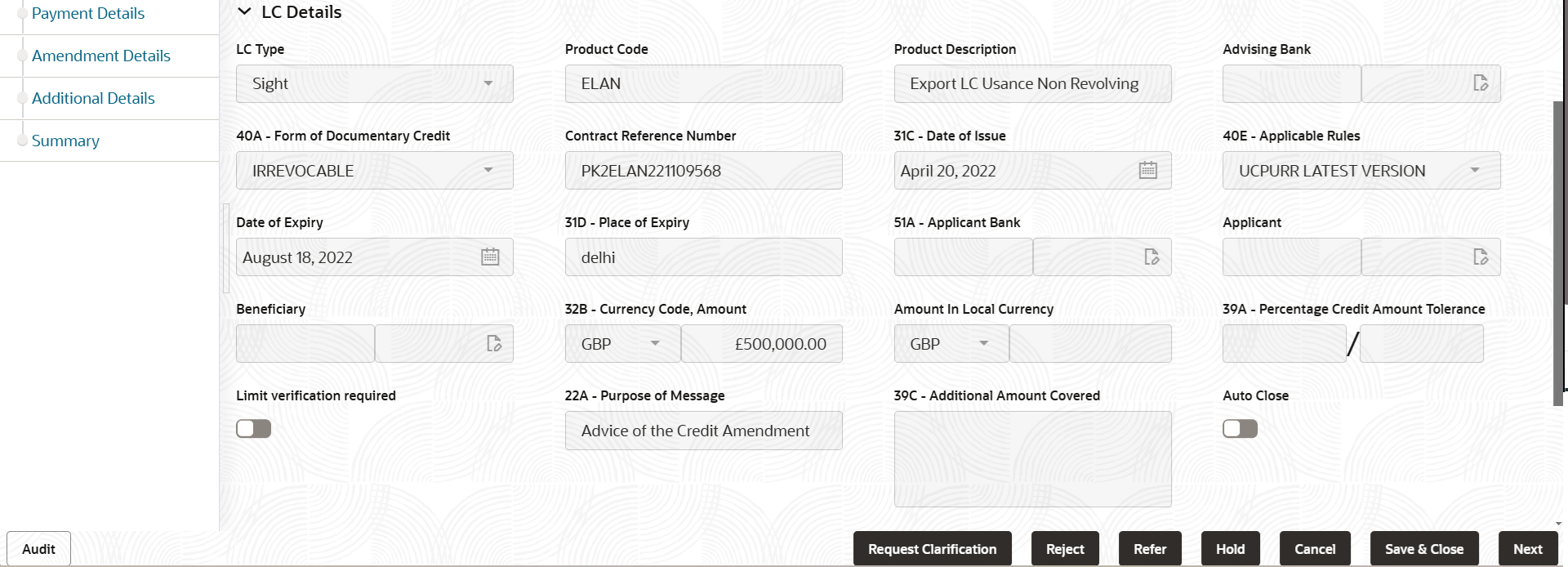 Description of scrutinymainlcdetails.png follows Description of scrutinymainlcdetails.png follows