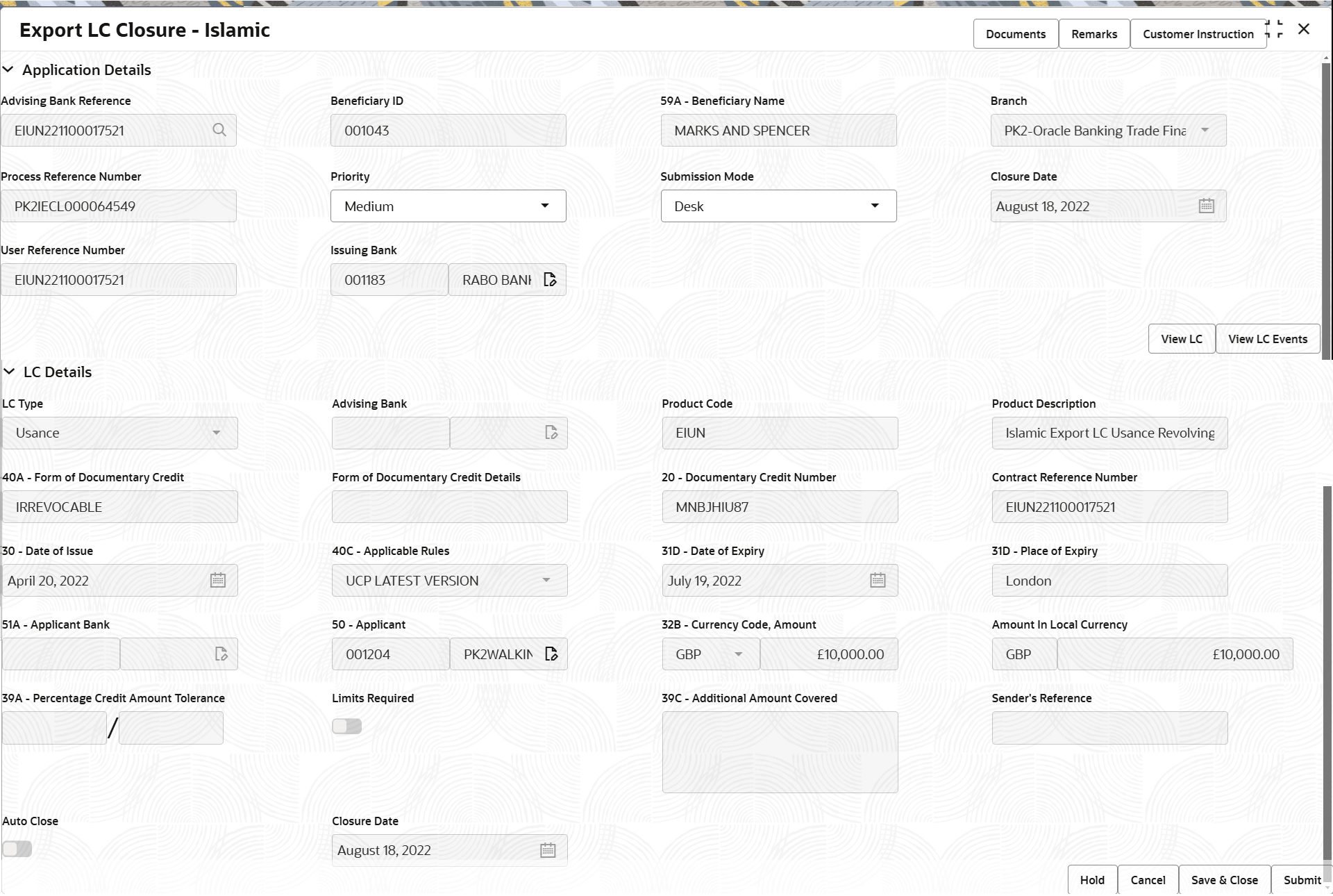 Description of registrationapplicationdetails.png follows Description of registrationapplicationdetails.png follows
