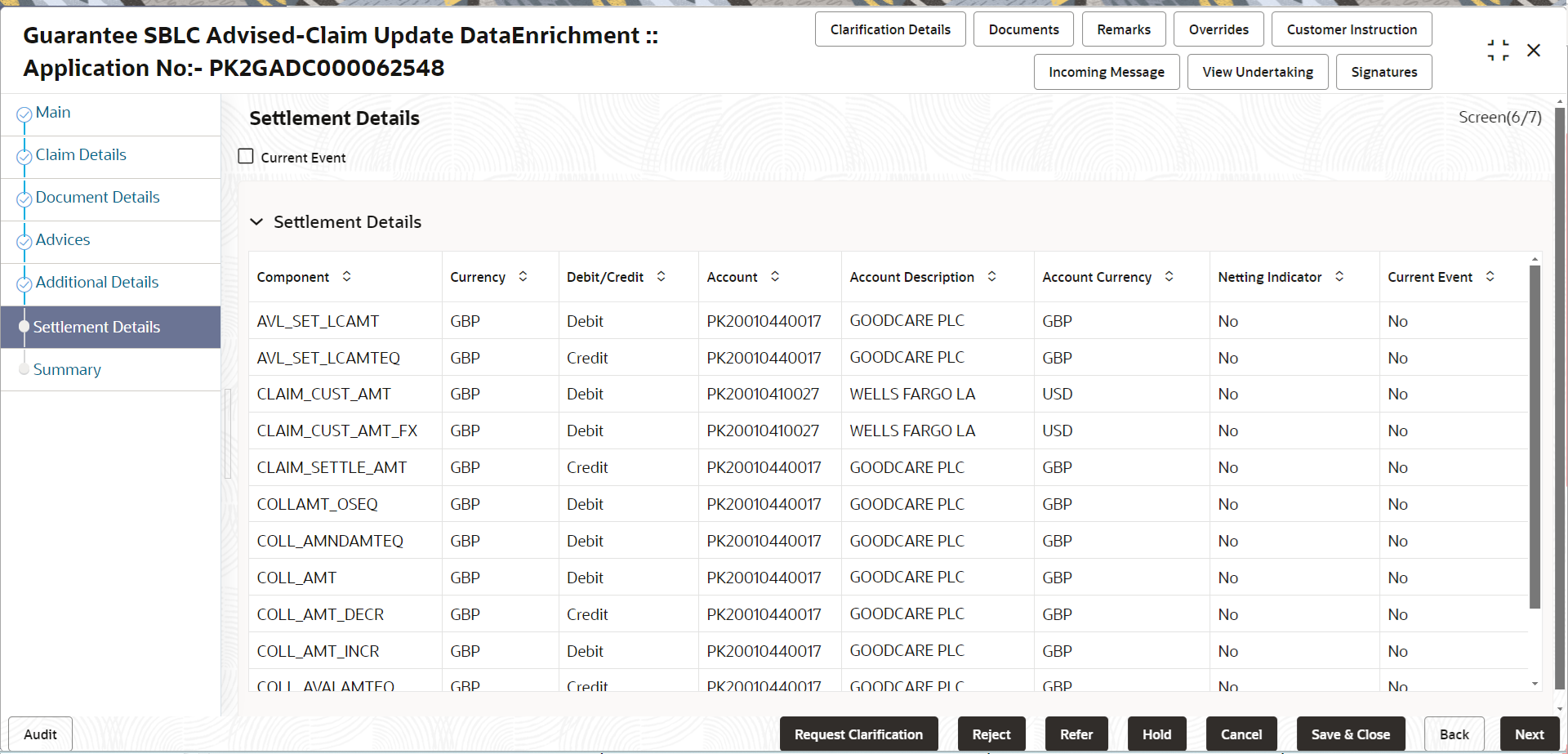 Description of desettlementdetails.png follows