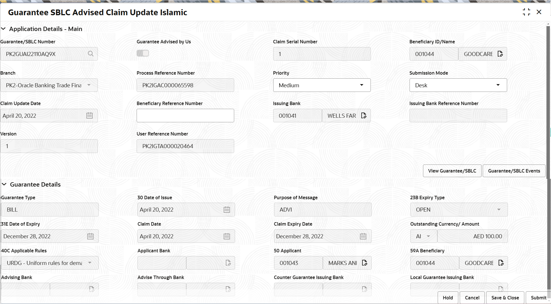 Description of registrationapplicationdetails.png follows Description of registrationapplicationdetails.png follows