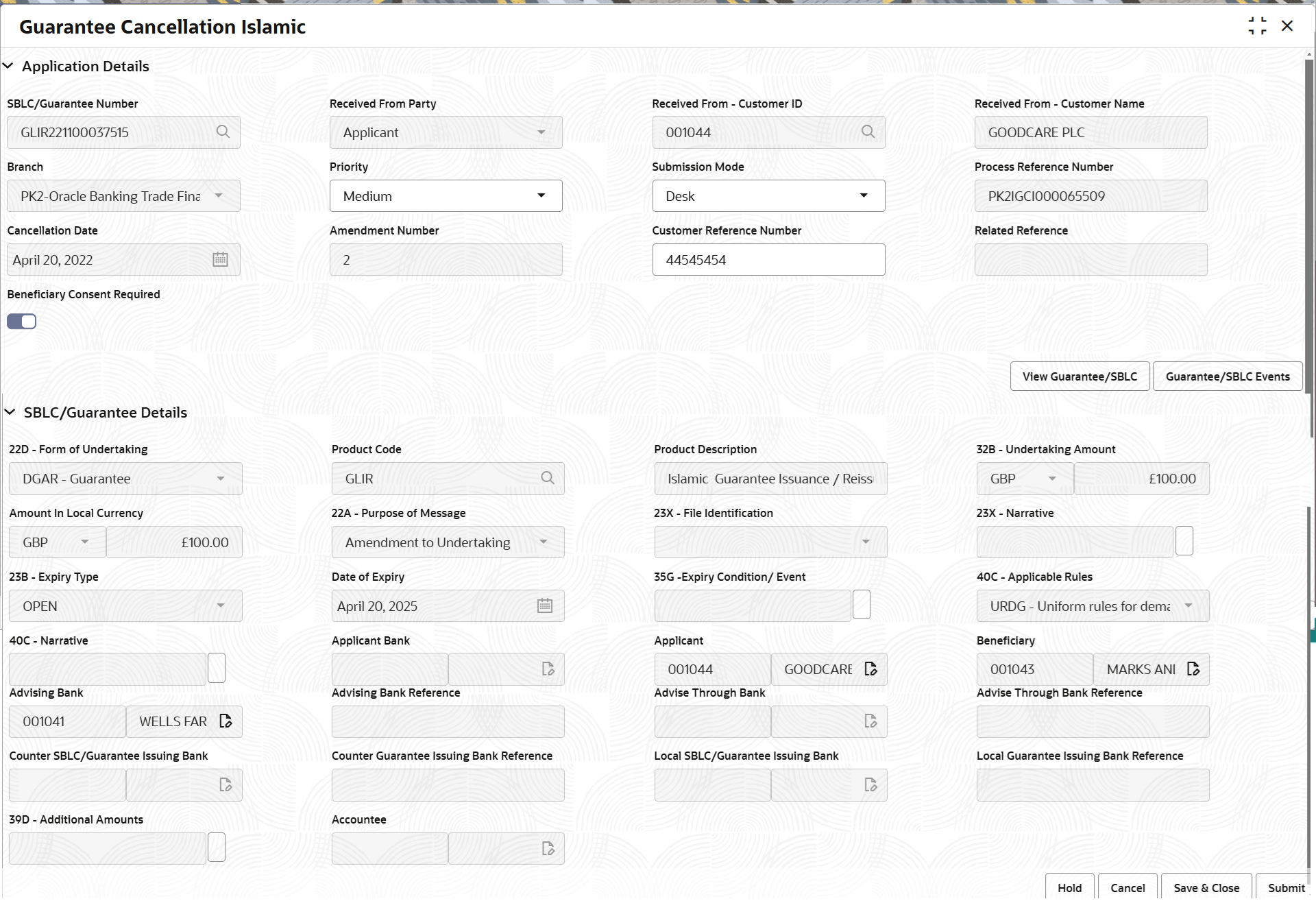 Description of registrationapplicationdetails.png follows Description of registrationapplicationdetails.png follows