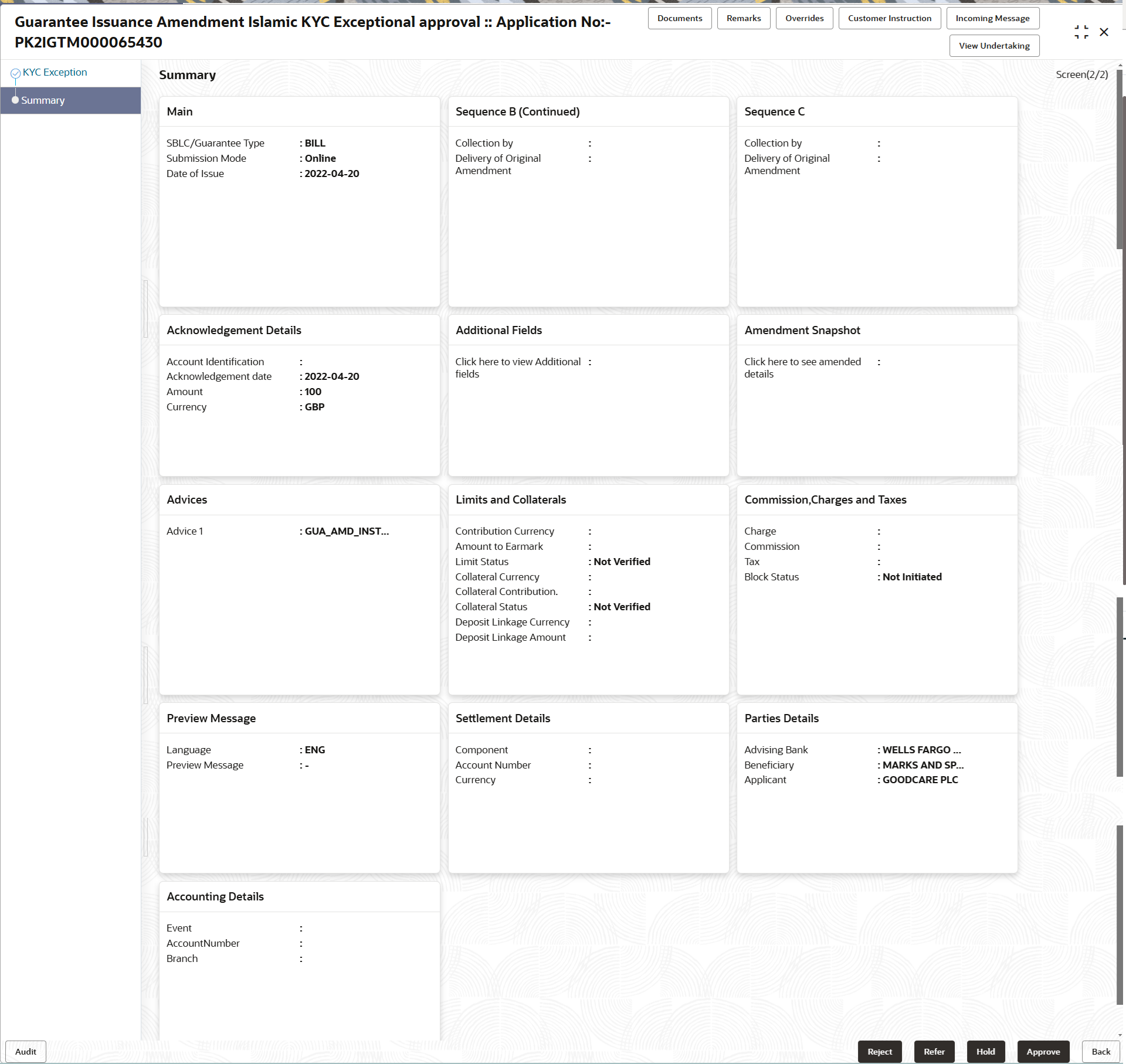 Description of kycexceptionalapprovalsummary.png follows Description of kycexceptionalapprovalsummary.png follows