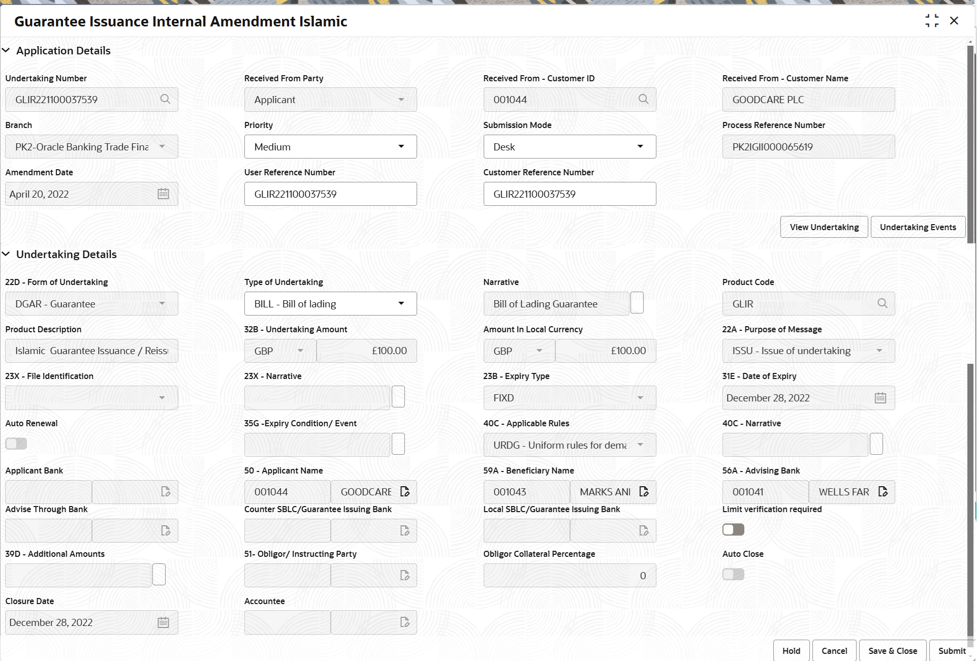 Description of registrationapplicationdetails.png follows Description of registrationapplicationdetails.png follows