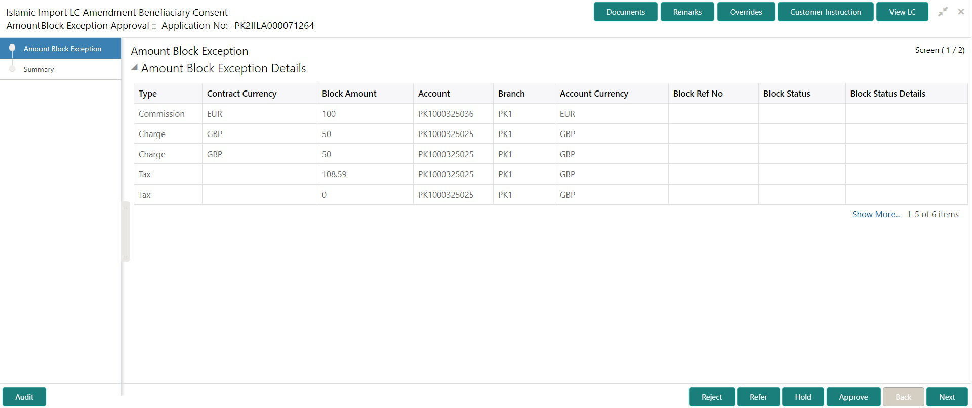 Description of amountblockexception.png follows