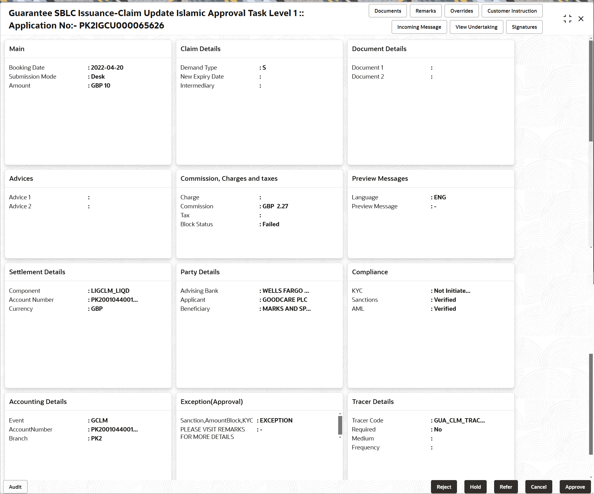Description of approvalsummary.png follows