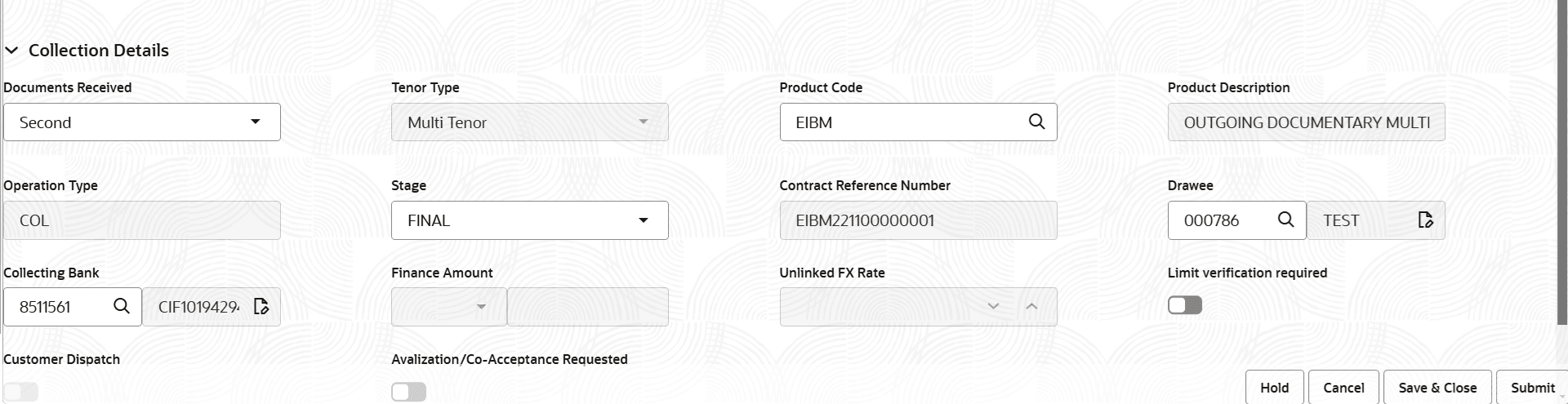 Description of registrationcollectiondetails.png follows Description of registrationcollectiondetails.png follows